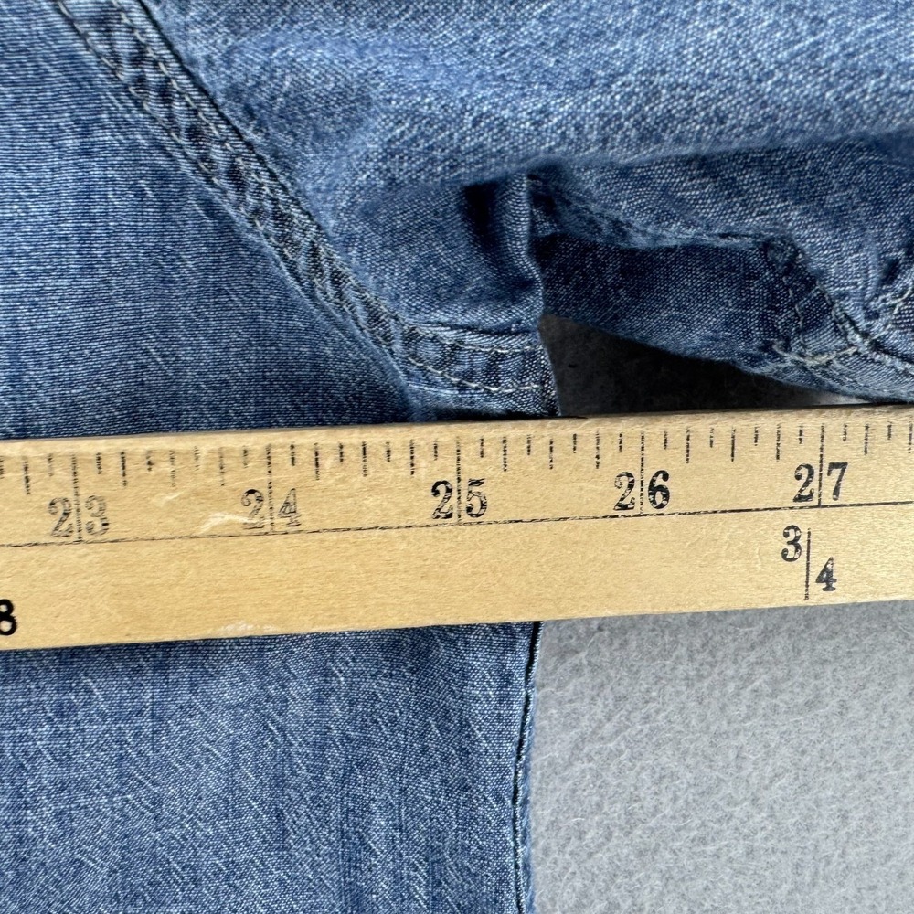 Levis Shirt Mens XL Blue Chambray Camp Button Up Boxy - Picture 9 of 12